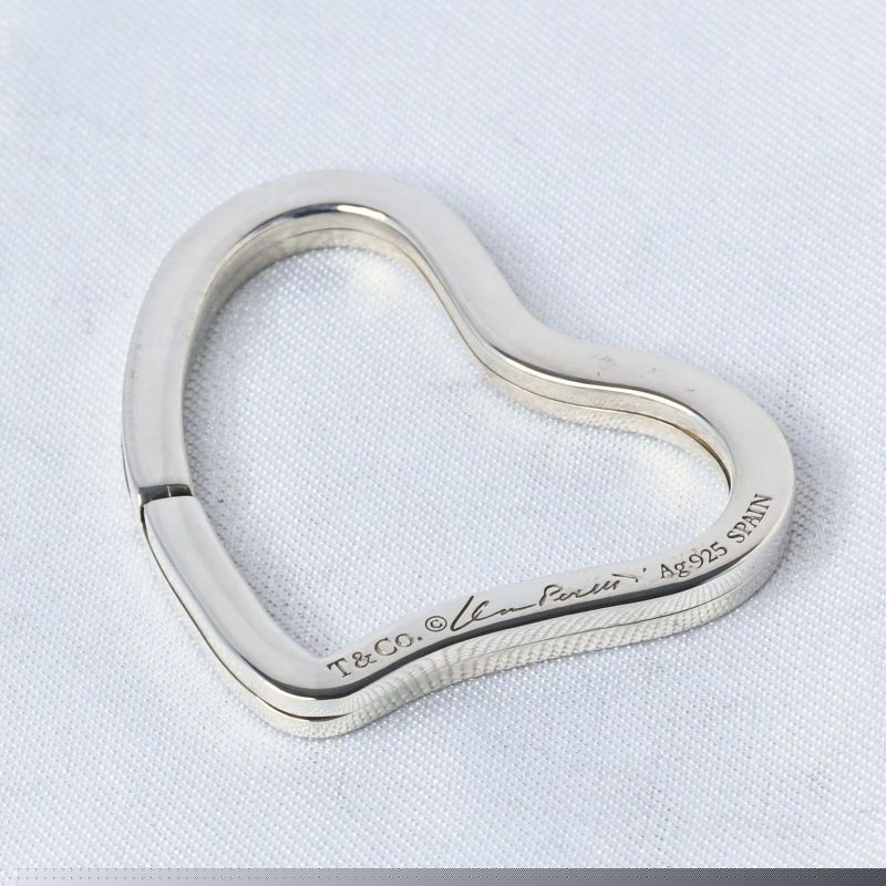 【研磨済】Tiffany&Co.  ハート キーリング キーホルダー スターリングシルバー
