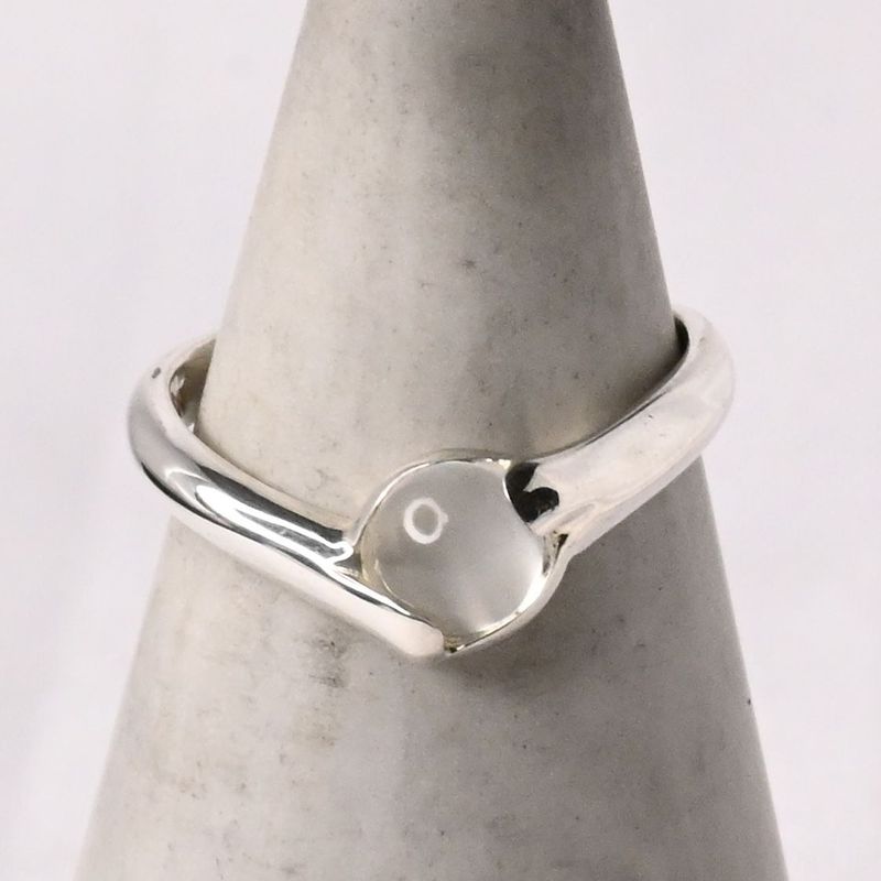 【研磨済】4℃ ストーン リング シルバー925 7.5号 美品 ヨンドシー 指輪