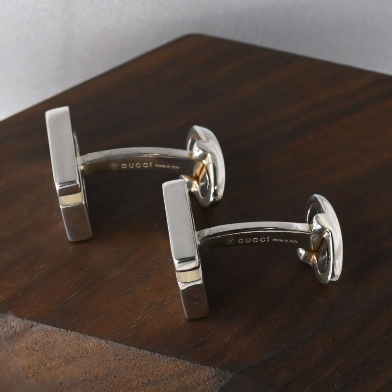 【研磨済】GUCCI カフス シルバー カフリンクス Ag925 グッチ