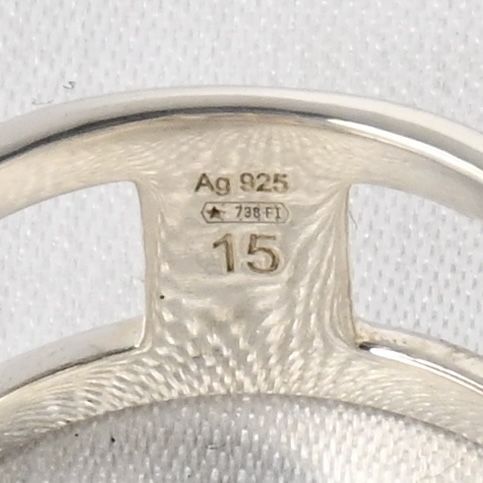 【研磨済】 GUCCI インターロッキング ワイドリング サイズ15