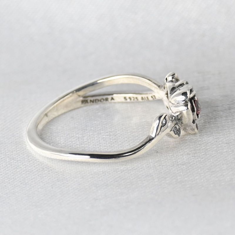 【新品仕上げ】美品 Disney 美女と野獣 PANDRA ローズ リング 指輪 シルバー925 11号 ディズニー