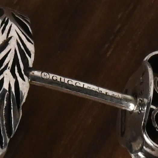 【研磨済】 GUCCI グッチ インターロッキングG アラベスク ピアス(片耳用) 925