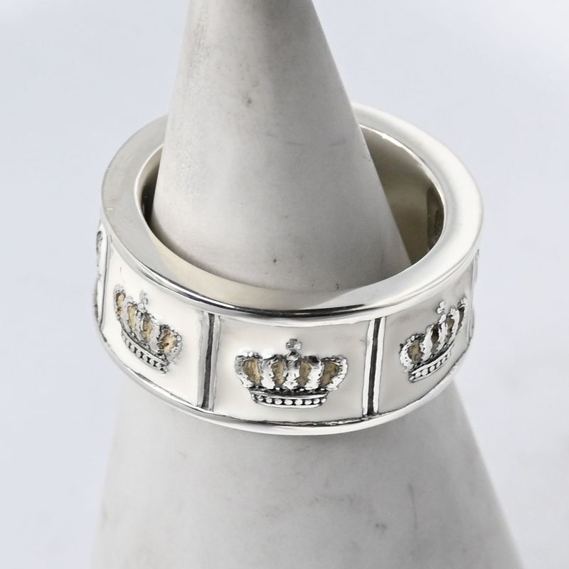 【研磨済】 JUSTIN DAVIS PRIDE&JOY/CROWN リング 9.5号 WHITE ジャスティンデイビス SRJ272 指輪