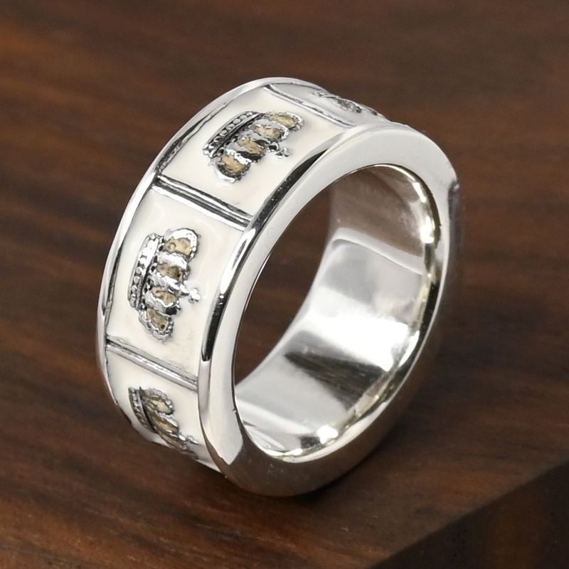 【研磨済】 JUSTIN DAVIS PRIDE&JOY/CROWN リング 9.5号 WHITE ジャスティンデイビス SRJ272 指輪