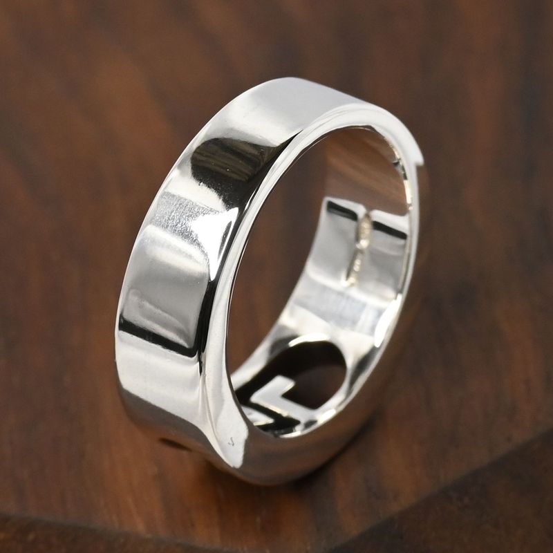 【新品仕上げ】美品 GUCCI ダブルGシルバー リング 指輪 SV925 Ag925 グッチ 16.5号