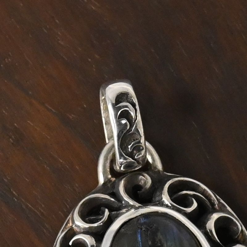 【研磨済】SAAD ペンダントトップ 太陽神 唐草 シルバー925  ネックレスチャーム