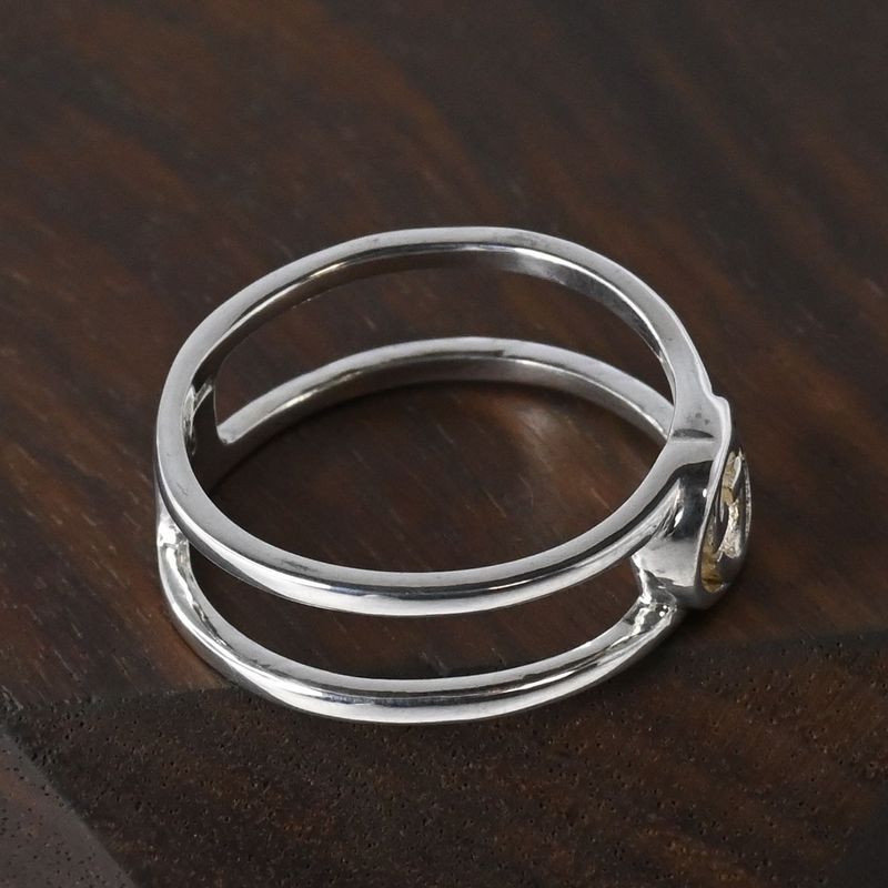 【研磨済】 GUCCI インターロッキング リング スリム 12号 指輪 Ag925