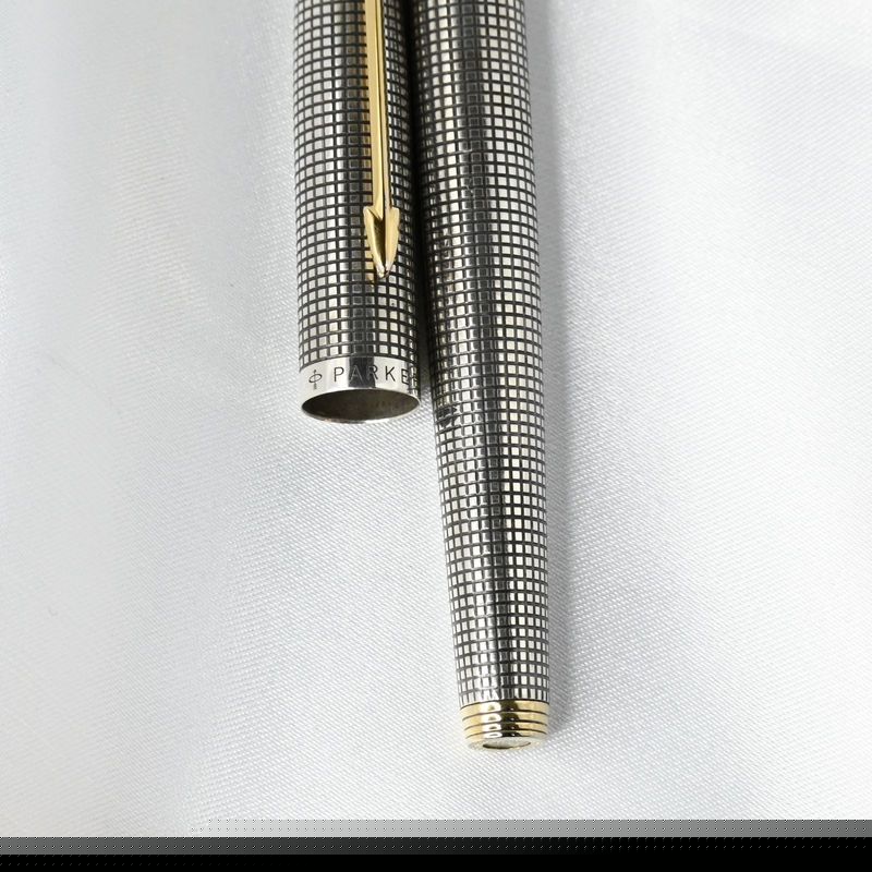 【研磨済】 PARKER 万年筆 スターリングシルバー 14k シズレ XF