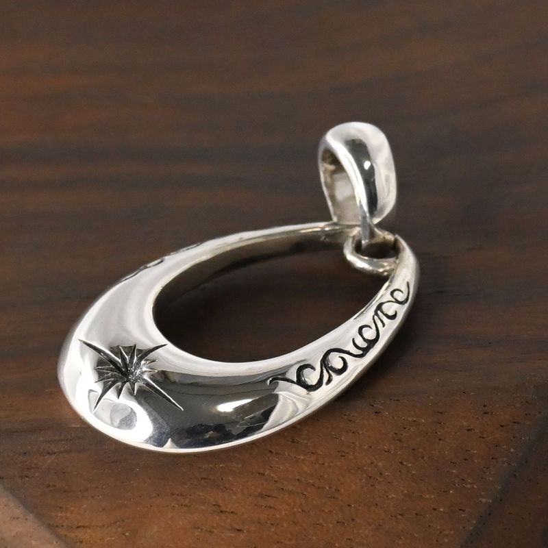 【研磨済】SAAD ペンダントトップ 太陽神 唐草 シルバー925  ネックレスチャーム