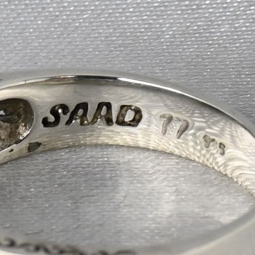 【新品仕上げ】SAAD リング 16.5号 シルバー925 太陽神 唐草