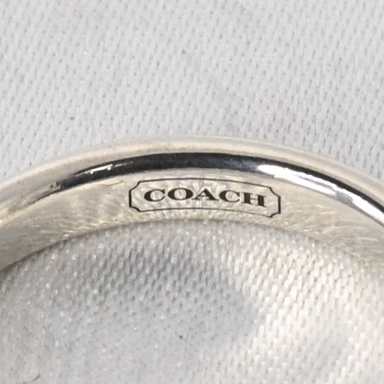 【研磨済】美品 COACH コーチ リング 指輪 シルバー925 14号