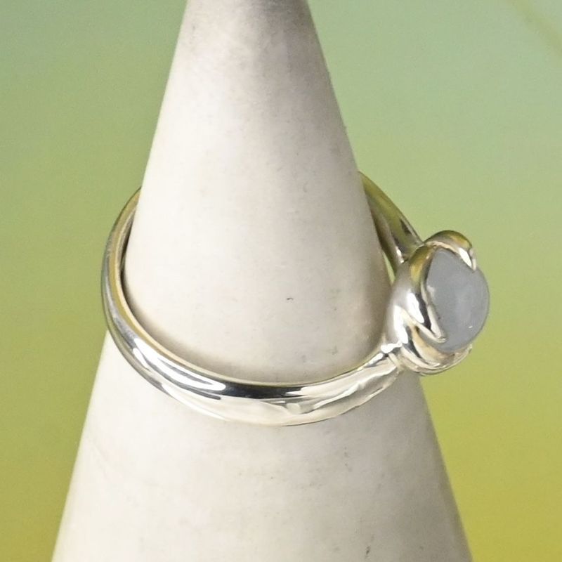 【研磨済】4℃ ストーン シルバー リング 9号 925 美品 ヨンドシー 指輪