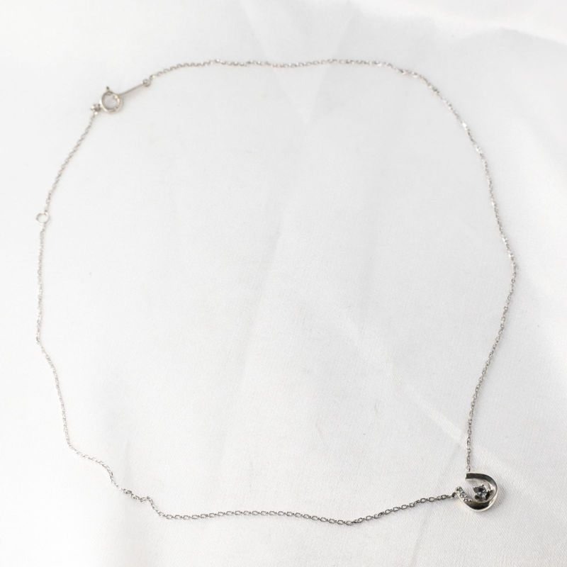 【研磨済】 canal 4℃ クリアストーン ネックレス 40cm Silver925 シルバー カナルヨンドシー