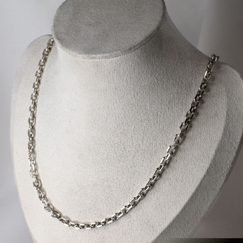 【研磨済】SAAD チェーン シルバー925 長さ45cm 幅3.7mm