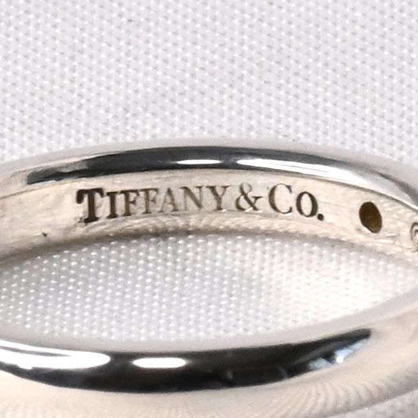 【研磨済】TIFFANY＆Co. スタッキングバンド リング ピンクサファイア 7.5号 ティファニー 指輪 シルバー925