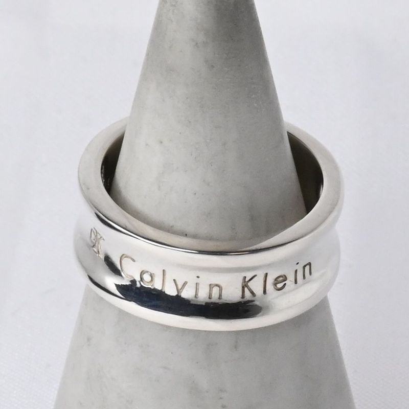 【研磨済】Calvin Klein ロゴ リング 13号 カルバン・クライン 指輪