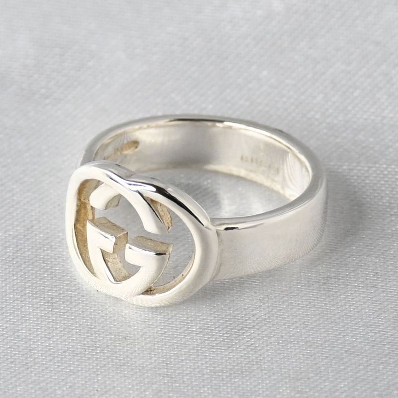 【研磨済】GUCCI インターロッキングG リング サイズ10 指輪 シルバー925 Ag925 グッチ