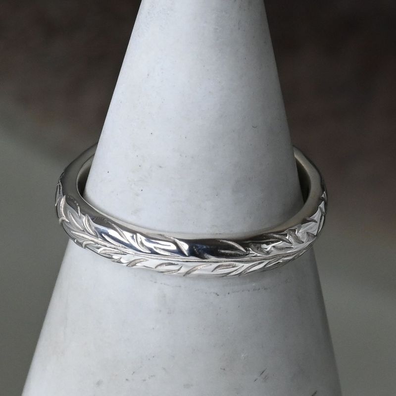 【研磨済】LION HEART ハワイアン リング シルバー925 19号 ライオンハート