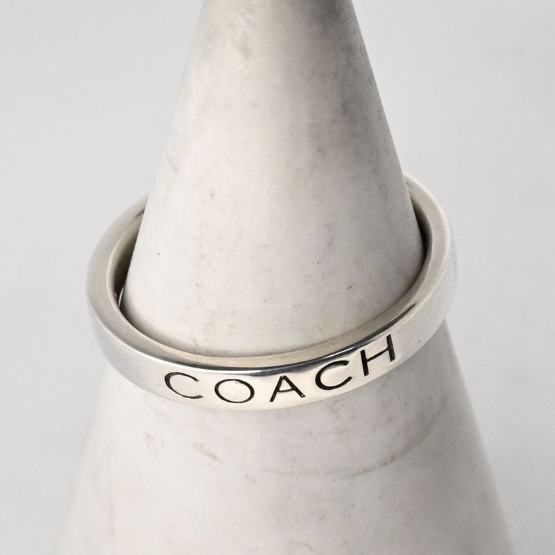 【研磨済】美品 COACH コーチ リング 指輪 シルバー925 14号