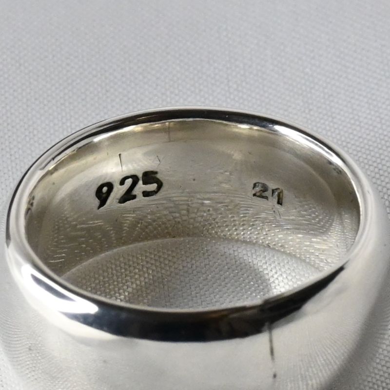 【研磨済】A&G シルバー ロゴ リング 20.5号 silver 925 指輪