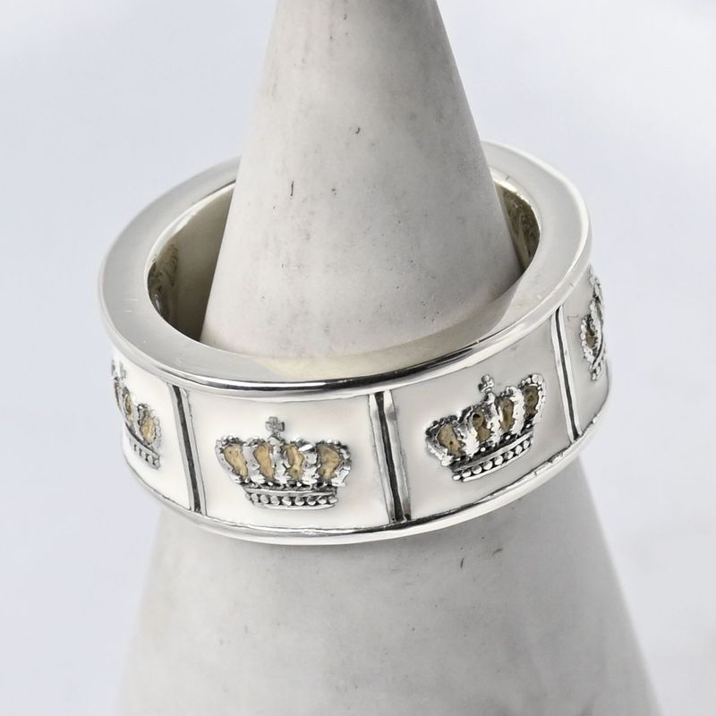 【研磨済】 JUSTIN DAVIS PRIDE&JOY/CROWN リング 9.5号 WHITE ジャスティンデイビス SRJ272 指輪