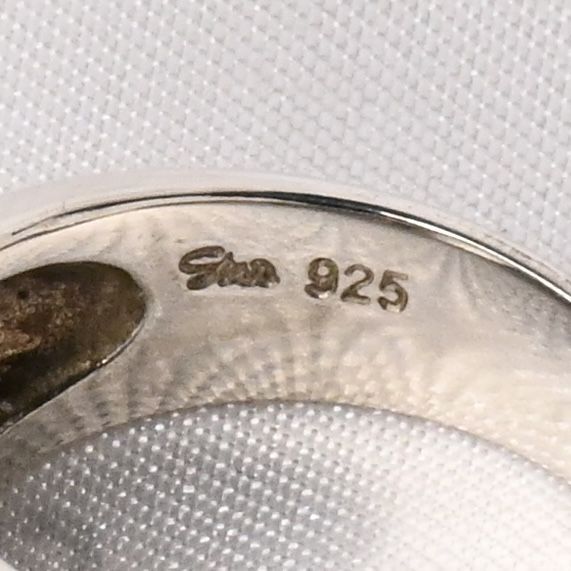 【研磨済】STAR JEWELRY クリアストーン リング 指輪 11号 シルバー925 美品