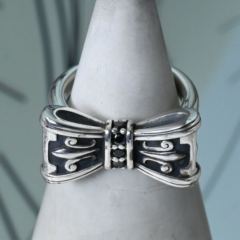 【研磨済】 JUSTIN DAVIS PROMISE リング 12号 リボン SRJ328 ジャスティンデイビス 指輪