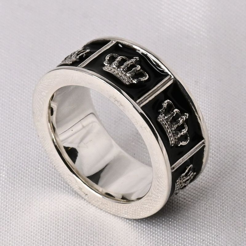 【研磨済】 JUSTIN DAVIS PRIDE&JOY/CROWN リング 9号 ブラック SRJ272 ジャスティンデイビス 指輪 クラウン 王冠 シルバー925