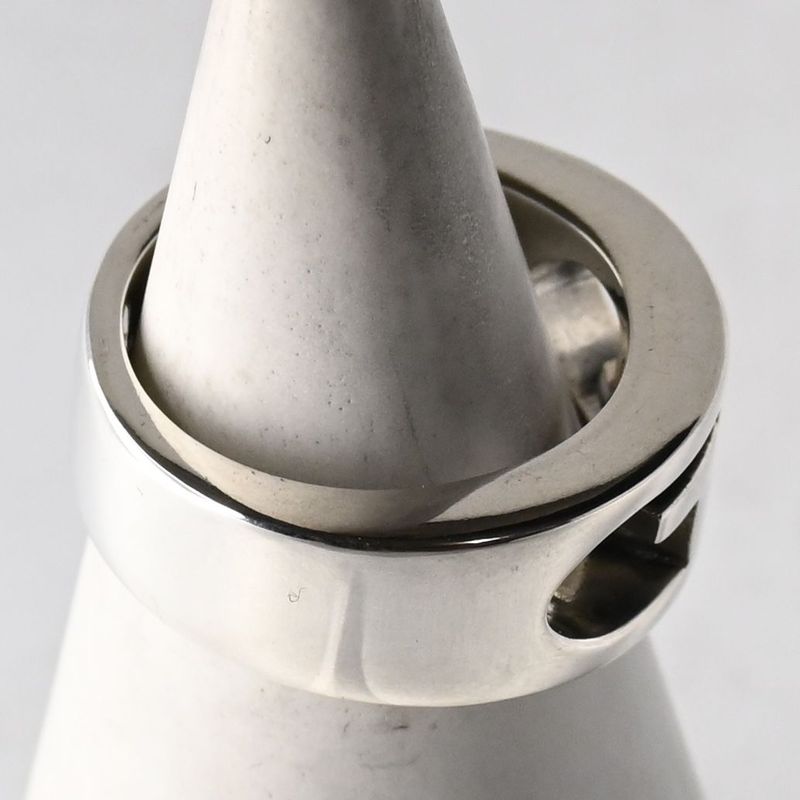 【新品仕上げ】美品 GUCCI ダブルG シルバー リング 指輪 SV925 Ag925 グッチ 8号