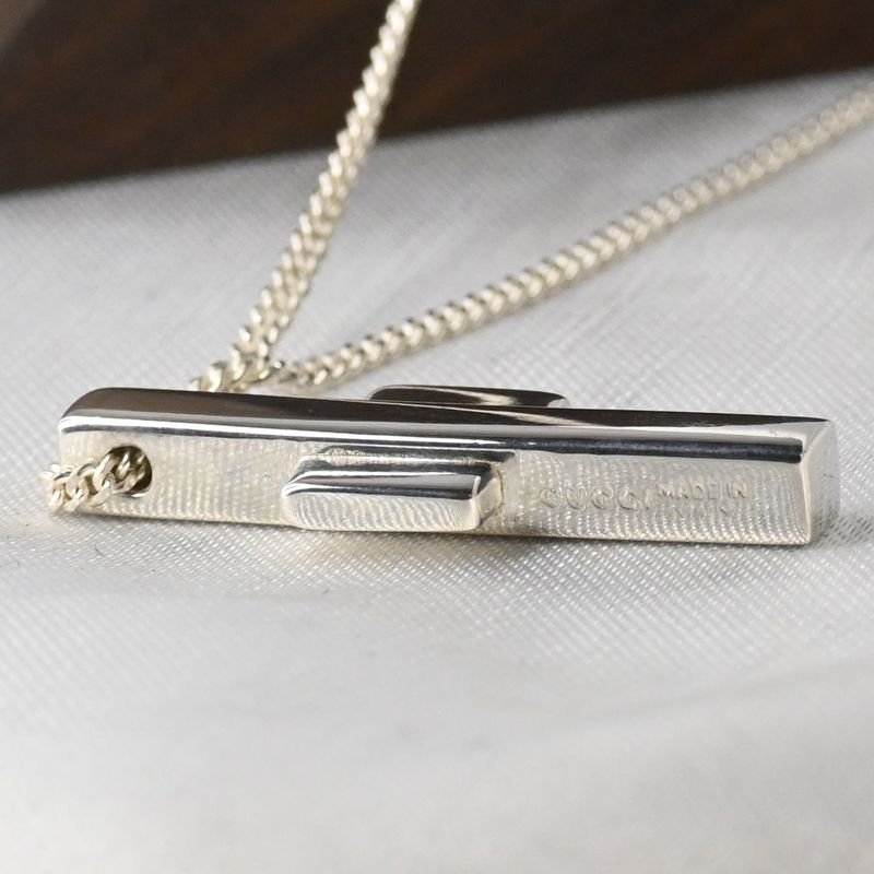 【研磨済】GUCCI セパレートクロス ネックレス 長さ40cm Ag925 グッチ