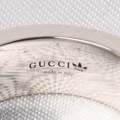 【研磨済】 GUCCI × Adidas シルバー リング 8.5号 Ag925 指輪 グッチ アディダス