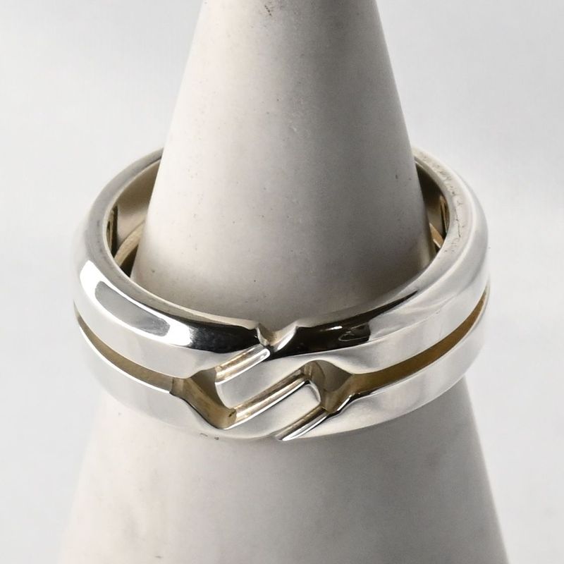 【研磨済】美品 GUCCI インフィニティ ノット スリム リング 指輪 サイズ13 シルバー Ag925 グッチ