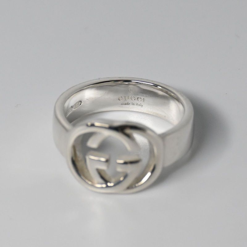 美品 GUCCI グッチ インターロッキングG リング 指輪 サイズ10 シルバー925 Ag925