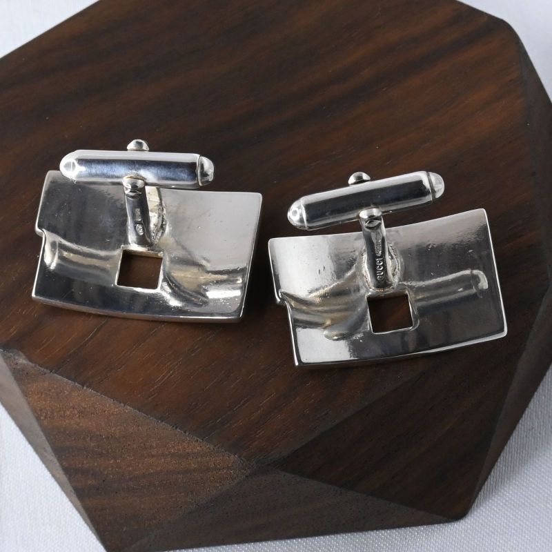 【研磨済】GUCCI カフス シルバー カフリンクス Ag925 グッチ