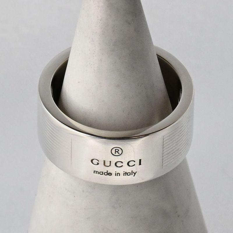 【研磨済】 GUCCI ロゴ リング SV925 シルバー 12.6号 指輪 グッチ