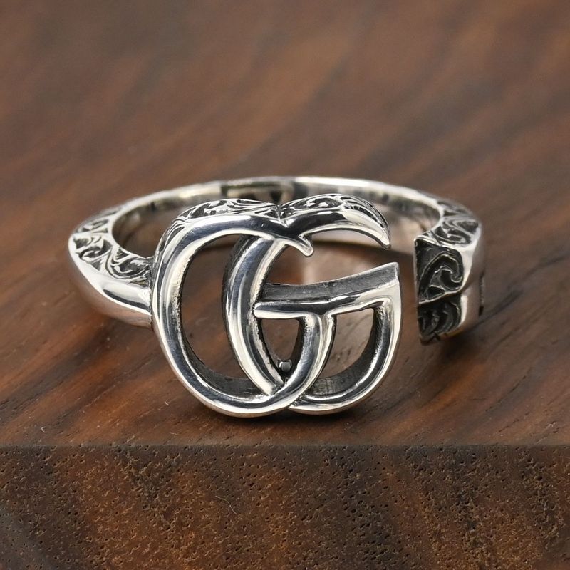 【新品仕上げ】美品 GUCCI ダブルG キー リング 指輪 サイズ15 アラベスク グッチ