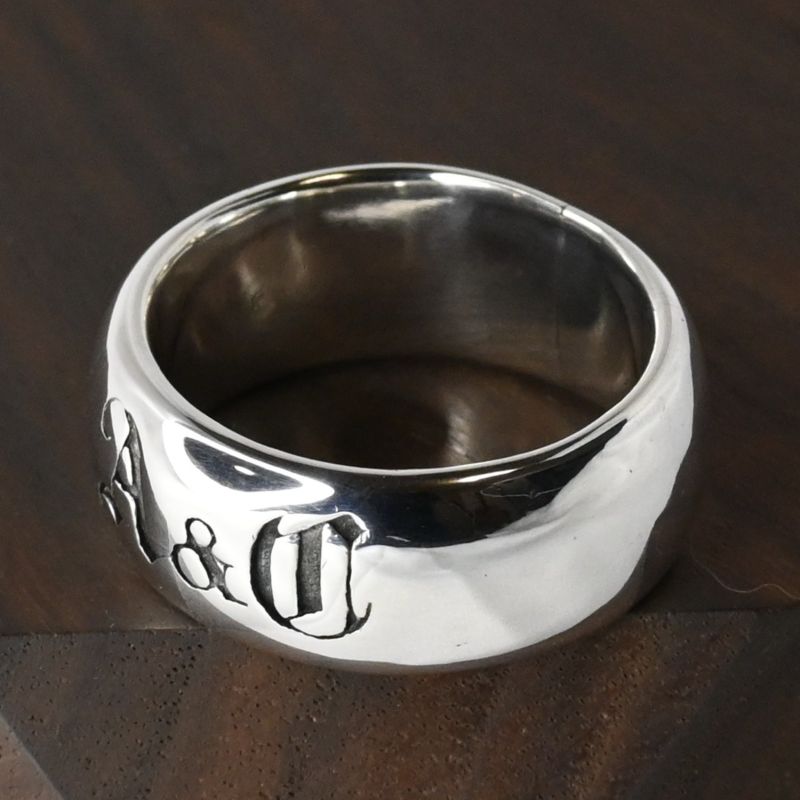 【研磨済】A&G シルバー ロゴ リング 20.5号 silver 925 指輪