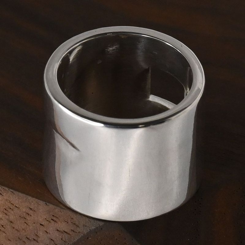 【研磨済】美品 90’s オールドグッチ GUCCI HEAVY BAND G RING リング 指輪 5号 Ag925