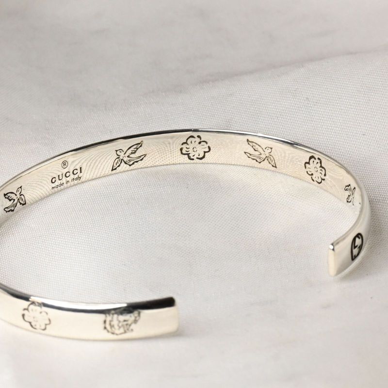 【研磨済】GUCCI Blind for love バングル シルバー Ag925 グッチ