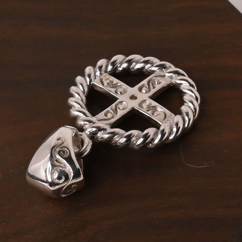 【研磨済】SAAD ホイール トップ シルバー925 ネックレスチャーム