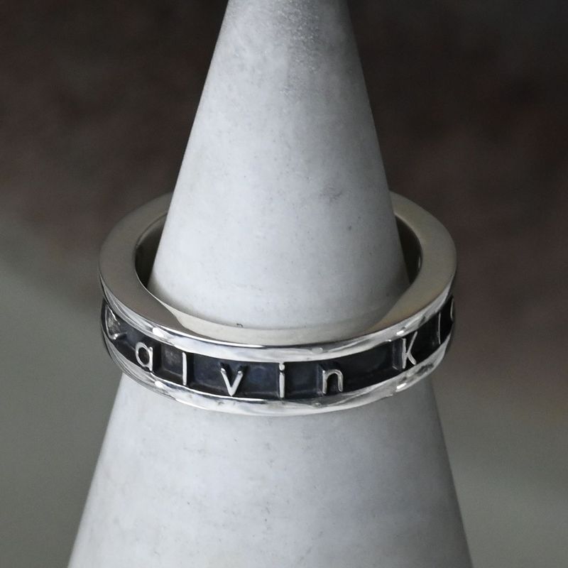 【研磨済】Calvin Klein シルバー リング 9号 925 カルバン クライン 指輪 ピンキー