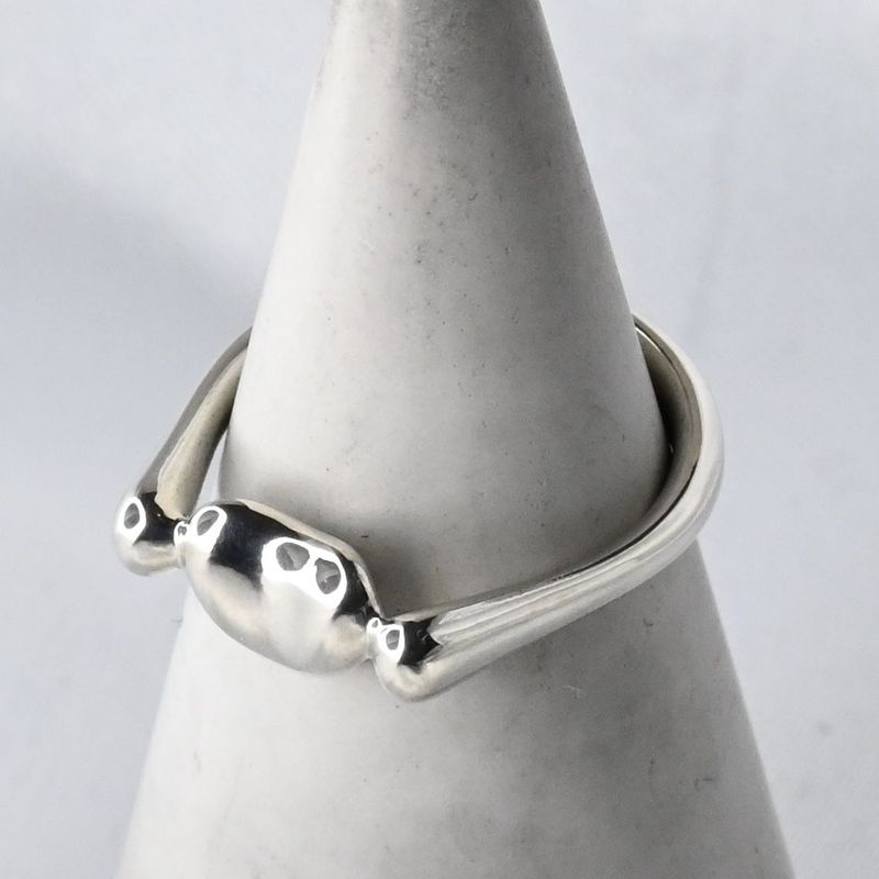 【研磨済】TIFFANY＆Co. ビーン リング 8号 ティファニー 指輪 シルバー925