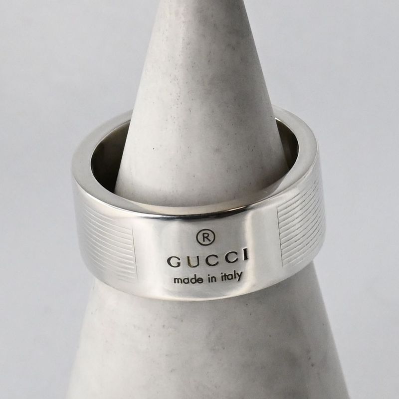 【研磨済】 GUCCI ロゴ リング SV925 シルバー 12.6号 指輪 グッチ