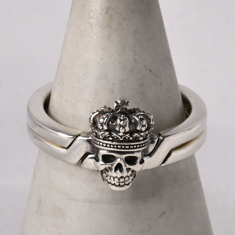 【研磨済】 JUSTIN DAVIS スカル リング 13号 ジャスティンデイビス 指輪