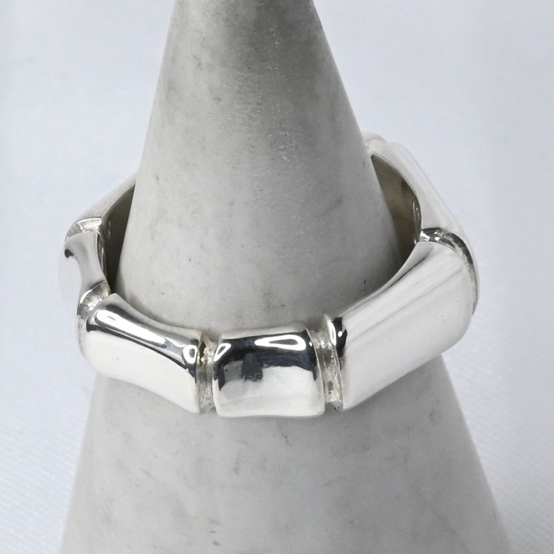 【研磨済】美品 GUCCI バンブー リング サイズ16 Ag925 グッチ