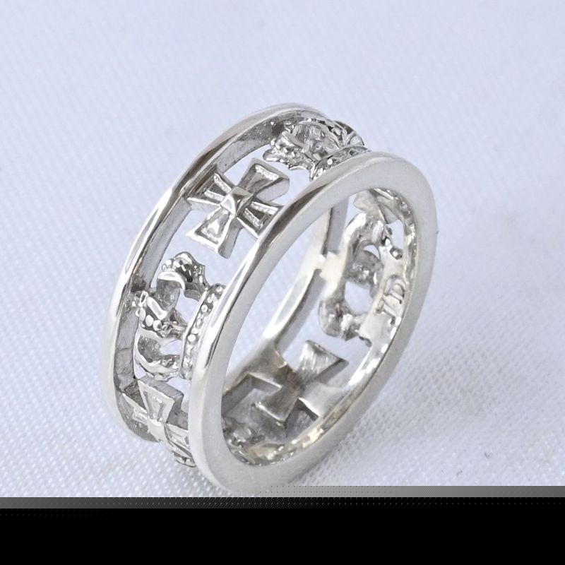 【研磨済】 JUSTIN DAVIS MEDIEVAL WEDDING BAND リング/KIDS 6号 シャイニー SRJ2011 ジャスティンデイビス 指輪 クラウン 王冠 シルバー925