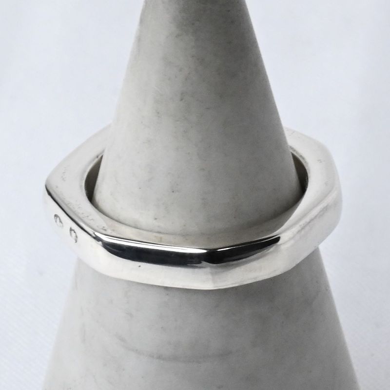 【研磨済】90’s オールドグッチ GUCCI オクタゴン ナット リング 指輪 13号 Ag925 美品