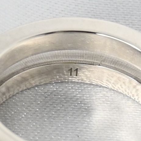 【新品仕上げ】美品 GUCCI プレーンダブルライン リング 指輪 SV925 Ag925 グッチ 10.5号