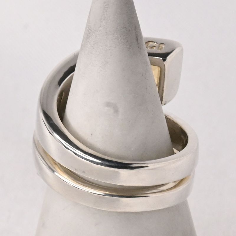 【研磨済】美品 GUCCI トパーズ スネーク リング 9.5号 Ag925 グッチ 指輪 silver925