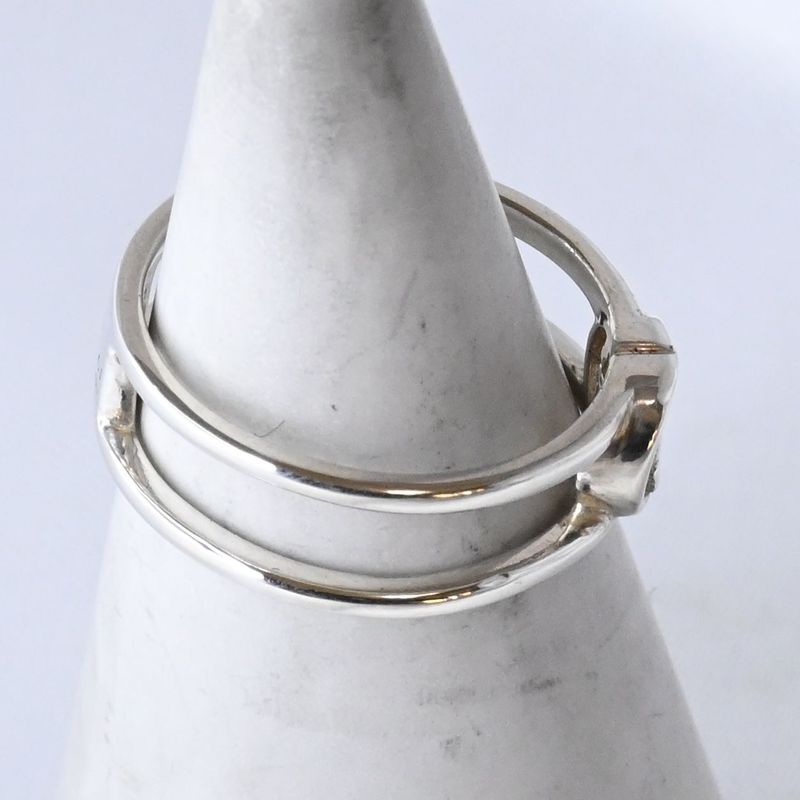 【研磨済】 GUCCI インターロッキング リング スリム 11号 指輪 Ag925